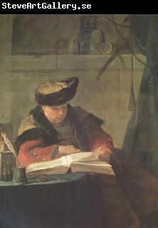 Jean Baptiste Simeon Chardin Le Souffleur(Portrait of Joseph Aved,the Painter,Known as A Chemist in His Laboratory) (mk05)